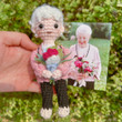 Personalized crochet mini doll