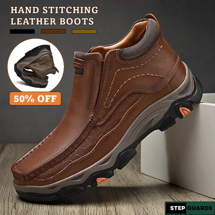 Dwight - Men Leather High Shoes With Supportive Orthopedic Soles