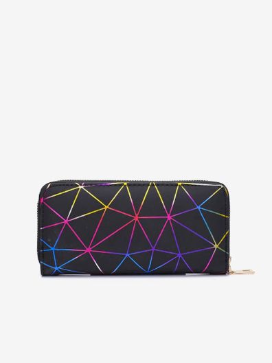 Women's Wallet Lady Fashion Geometric Pattern PU Leather Elegant Long Wallet Portable Big Capacity Clutch Purse Card Holder New