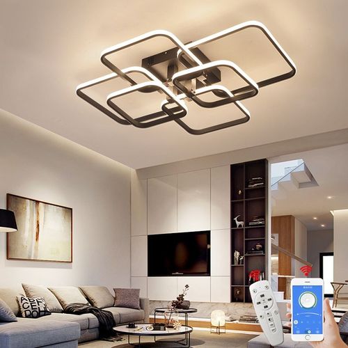 Square Circel Rings Chandelier For Living Room Bedroom Home AC85-265V Modern Led Ceiling Chandelier Lamp Fixtures Free Shipping