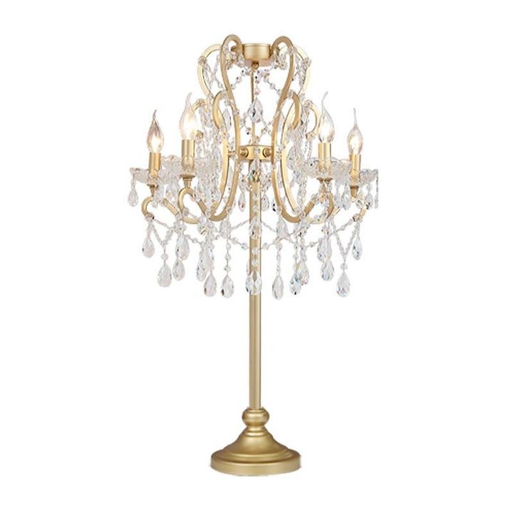 Crystal table lamp European luxury K9 living room luxury golden fashion romantic wedding room princess bedroom bedside lamp