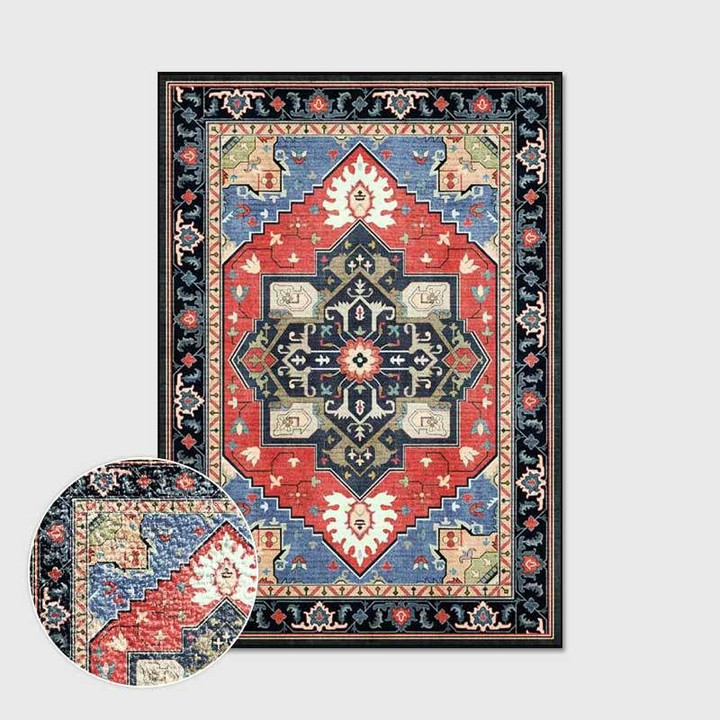 Retro European Style Family Rug Classic Ethnic Home Carpets For Living Room Bedroom Area Mat Rugs Washable Floor Study Non-Slip