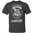 Legends Are Born In January Hogwarts T-shirt Harry Potter Birthday Tee MT01-Bounce Tee