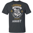 Legends Are Born In August Hogwarts T-shirt Harry Potter Birthday Tee MT01-Bounce Tee