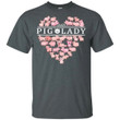 Crazy Pig Lady T-Shirt For Who Love Pig Farmer-Bounce Tee