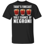 Today's Forecast 100% Negroni T-shirt Cocktail Tee VA03-Bounce Tee