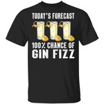 Today's Forecast 100% Gin Fizz T-shirt Cocktail Tee VA03-Bounce Tee
