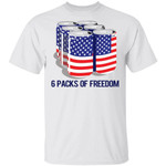 6 Packs Of Freedom 4th Of July T-shirt Drinking Tee MT06-Bounce Tee