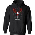 Winedeer Hoodie Reindeer Wine Christmas Lovely Xmas Gift Ha11 Black / S Sweatshirts