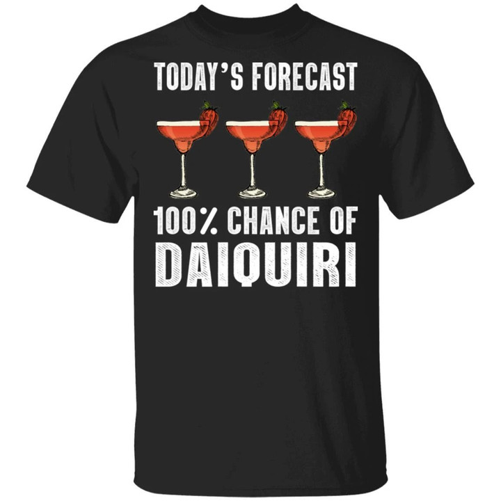 Today's Forecast 100% Daiquiri T-shirt Cocktail Tee VA03-Bounce Tee
