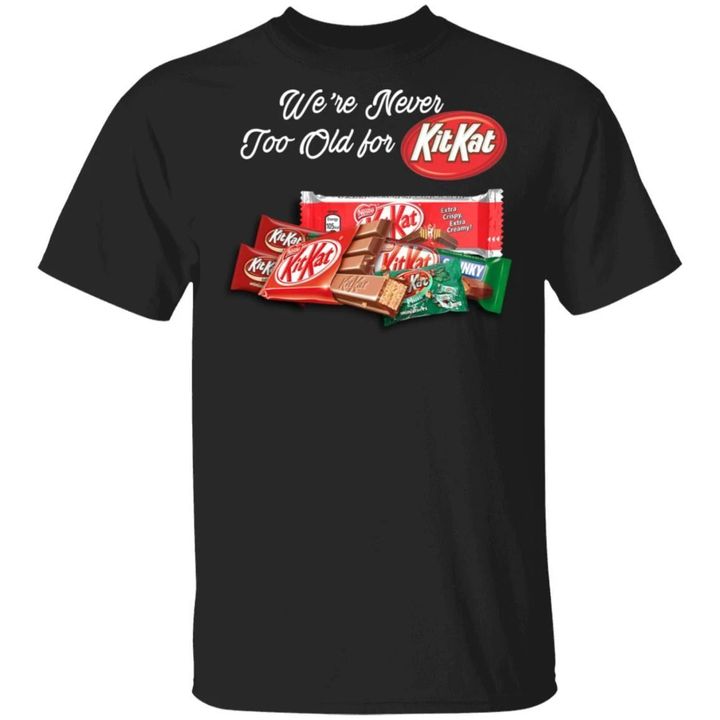 We're Never Too Old For Kit Kat T-shirt Snack Addict Tee VA12-Bounce Tee