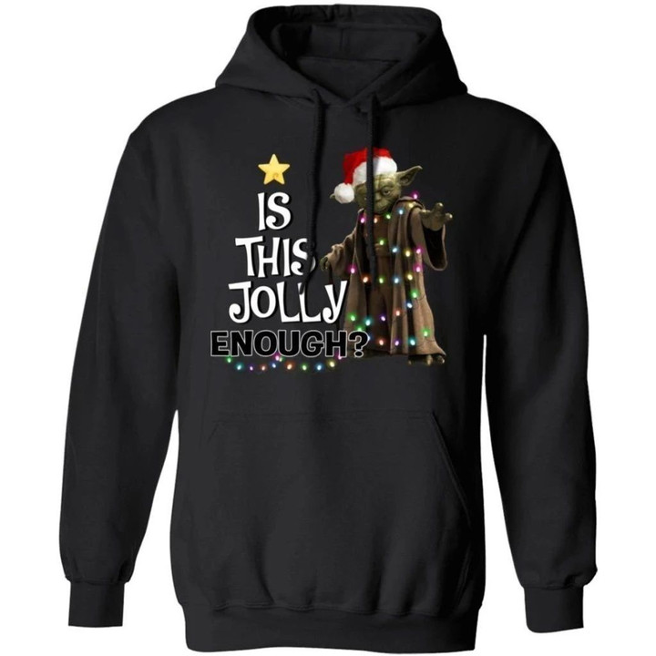 Is This Jolly Enough Jedi Christmas Hoodie Funny Gift MT10-Bounce Tee