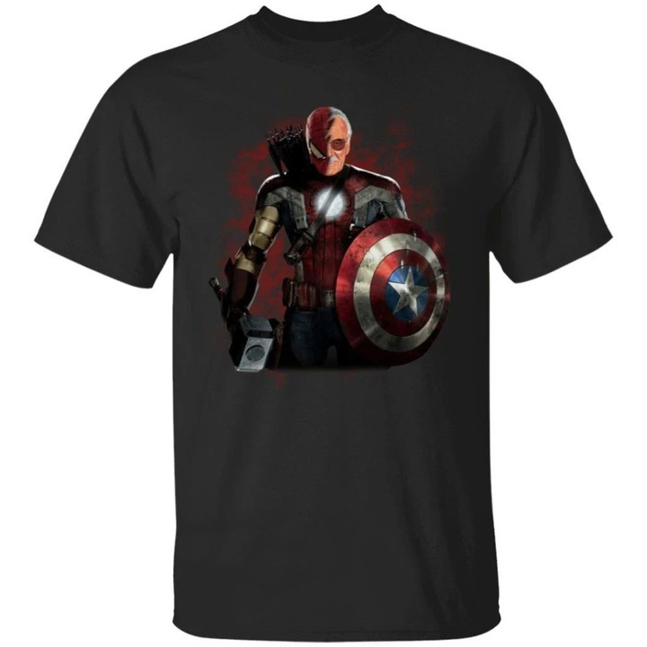 Stan Lee Captain America Spiderman T-Shirt Amazing For Fan-Bounce Tee