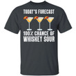 Today's Forecast 100% Whiskey Sour T-shirt Cocktail Tee VA03-Bounce Tee