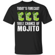 Today's Forecast 100% Mojito T-shirt Cocktail Tee VA03-Bounce Tee