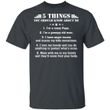 5 Things You Should Know About Me Papa T-shirt VA05-Bounce Tee