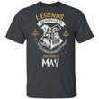 Legends Are Born In May Hogwarts T-shirt Harry Potter Birthday Tee MT01-Bounce Tee