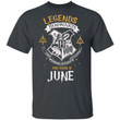 Legends Are Born In June Hogwarts T-shirt Harry Potter Birthday Tee MT01-Bounce Tee