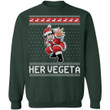 Her Vegeta Ugly Sweater Dragon Ball Christmas Sweatshirt-Bounce Tee