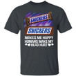 Snickers Makes Me Happy Humans Make My Head Hurt T-shirt MT03-Bounce Tee