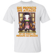 She Protects She Attacks Nezuko T Shirt Demon Slayer Anime Tee-Bounce Tee