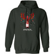Winedeer Reindeer Barefoot Wine Hoodie Christmas Cool Xmas Gift Ha11 Forest Green / S Sweatshirts