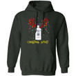 Reindeer Burnetts Vodka Christmas Spirit Hoodie Funny Gift Ha11 Forest Green / S Sweatshirts