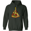 Pizza Decorated In Christmas Lights Hoodie Funny Xmas Food Pt11 Forest Green / S Sweatshirts