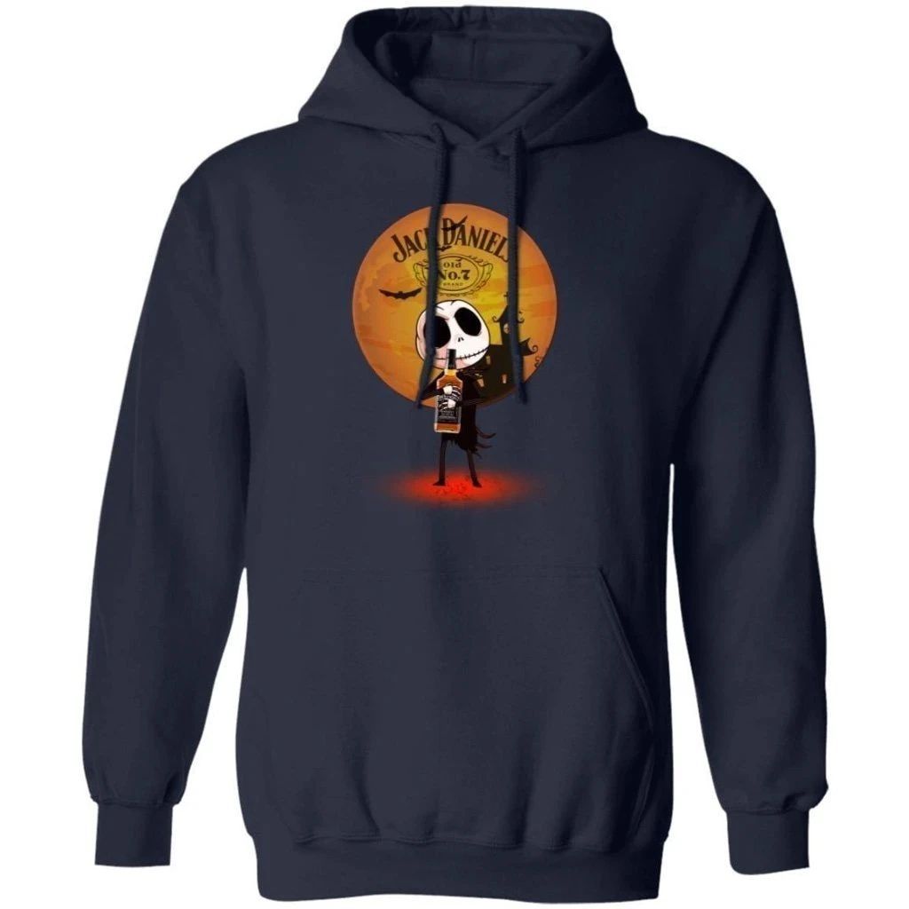 Jack Skellington Hug Jack Daniel's Whisky Hoodie Funny Halloween Gift HA09-Bounce Tee