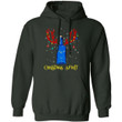 Reindeer Bluecoat Gin Christmas Spirit Hoodie Funny Xmas Gift Ha11 Forest Green / S Sweatshirts