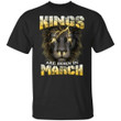 Kings Are Born In March Birthday T-Shirt Amazing Lion Face-Bounce Tee
