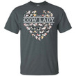 Crazy Cow Lady T-Shirt For Who Love Cow Farmer-Bounce Tee