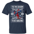 Spider-Man Tis The Season To Be Amazing Ugly Style Christmas T-Shirt-Bounce Tee