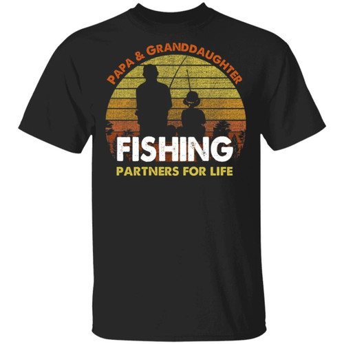 Papa And Granddaughter Fishing Partners For Life T-Shirt Fishing Lover