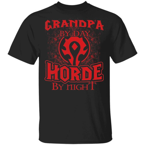 Grandpa By Day Horde By Night World Of Worldcraft T-shirt