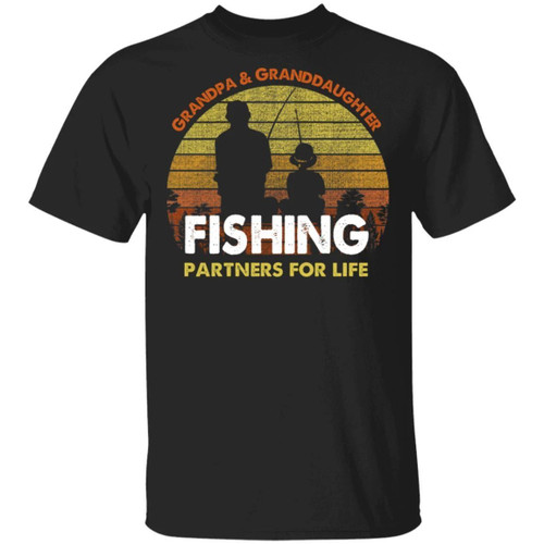 Grandpa And Granddaughter Fishing Partners For Life T-Shirt Fishing Lover