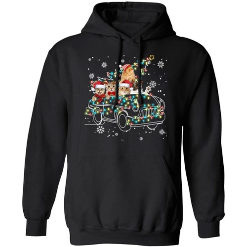 Cats Deliver Christmas Trees Hoodie Cute Gift For Cats Lovers