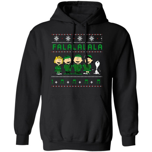 Christmas Ugly Sweater Style Hoodie Fa La La Peanuts Friends Xmas Hoodie