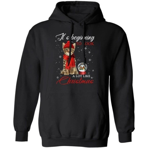 It's beginning To Look A Lot Like Christmas Lovely Cat Christmas Hoodie Xmas Gift