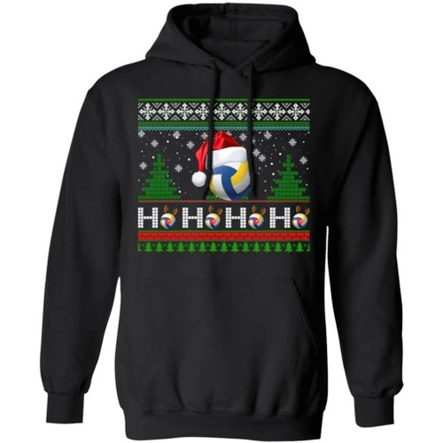 Ho Ho Ho Santa Volleyball Hoodie Sport Christmas Hoodie Xmas Gift Idea