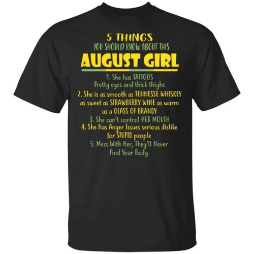 5 Things You Should Know About August Girl Birthday T-Shirt Gift Ideas