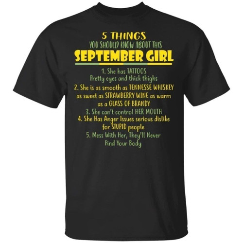 5 Things You Should Know About September Girl Birthday T-Shirt Gift Ideas