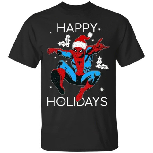Spider-Man Costume Santa Happy Holidays Christmas T-Shirt Gift Idea