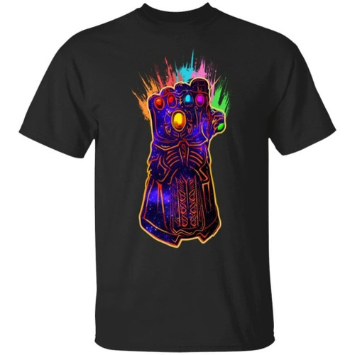 Thanos Infinity Gauntlet Paint Graphic T-Shirt For Fan