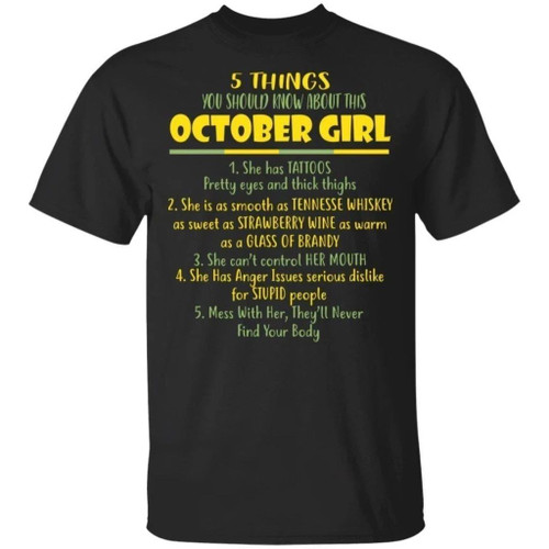 5 Things You Should Know About October Girl Birthday T-Shirt Gift Ideas