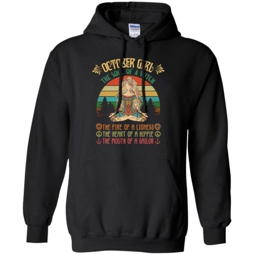 October Girl The Soul Of The Witch Birthday Hoodie Gift
