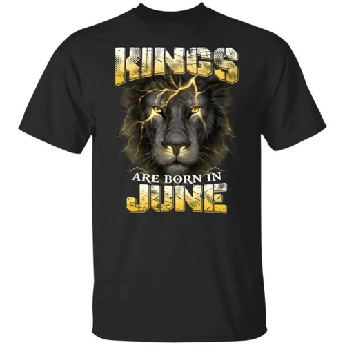 Kings Are Born In June Birthday T-Shirt Amazing Lion Face