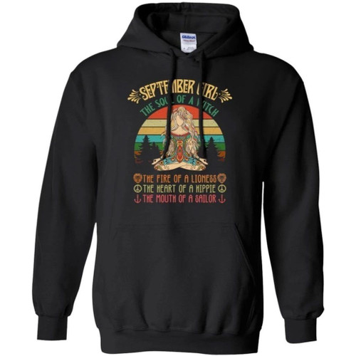 September Girl The Soul Of The Witch Birthday Hoodie Gift