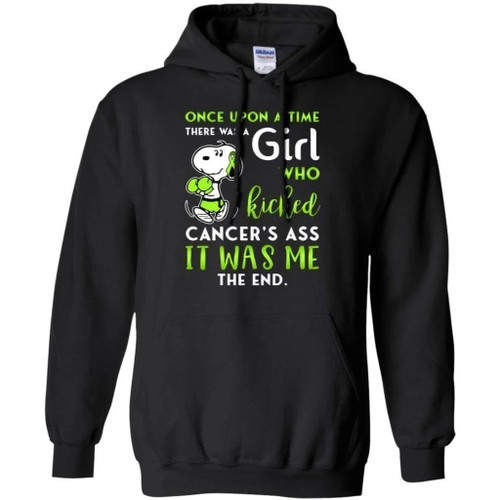 There Was A Girl Kicked Lymphoma Lime Cancer Ribbon Hoodie