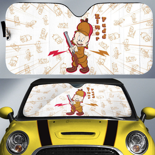 Elmer Fudd Car Sunshade Custom Cartoon Car Accessories